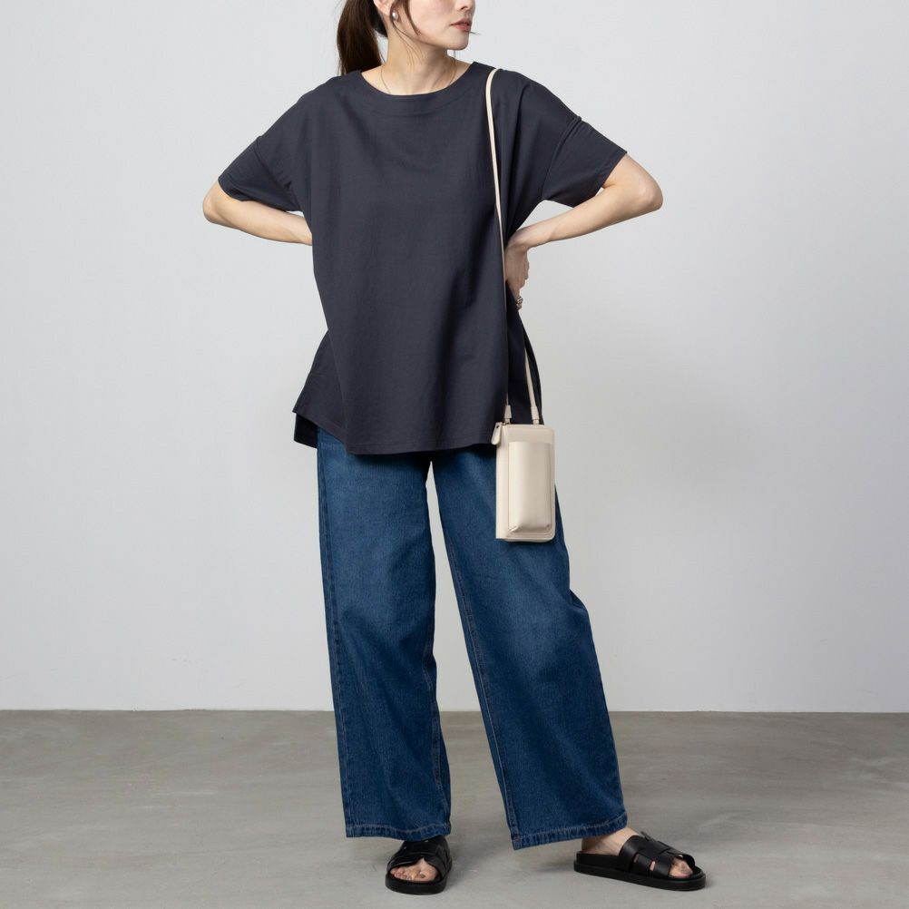 NAVY SARARI オーバー丈Tシャツ レディース ネコポス 対応商品