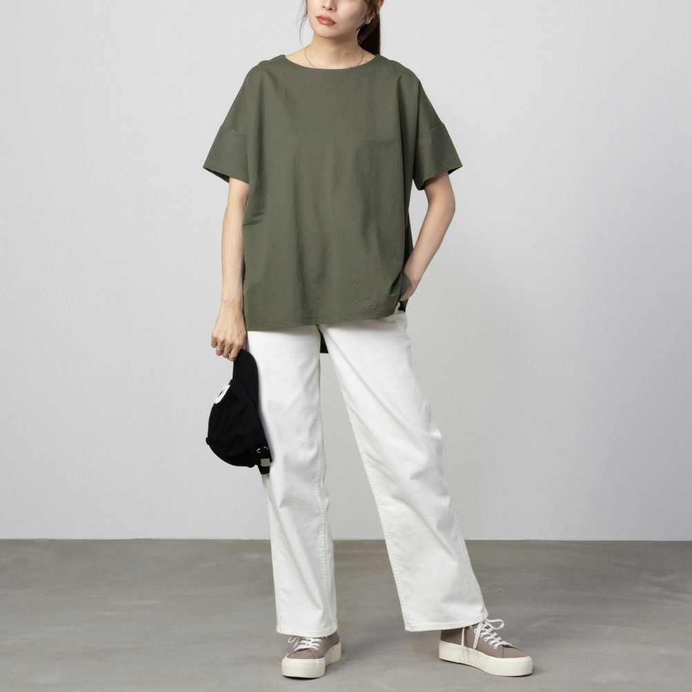 NAVY SARARI オーバー丈Tシャツ レディース ネコポス 対応商品