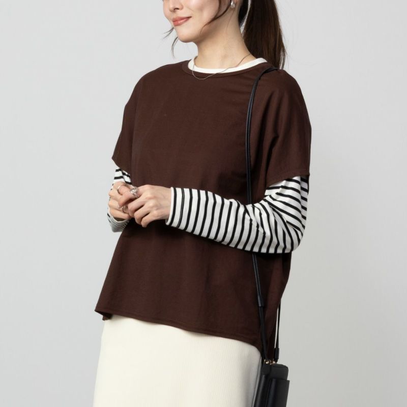 ✨美品✨PLEATS PLEASE✨ レディースTシャツ　ゆったりL MA80 Howdy Marie 冷感バックギャザーデザインTシャツ レディース