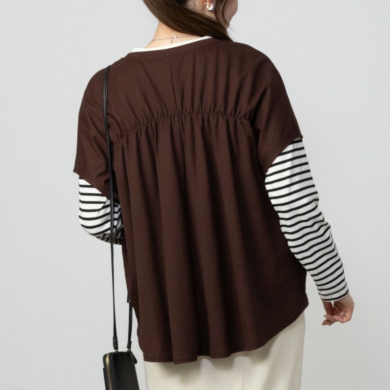 Howdy Marie 冷感バックギャザーデザインTシャツ レディース メール便 対応商品商品画像-13