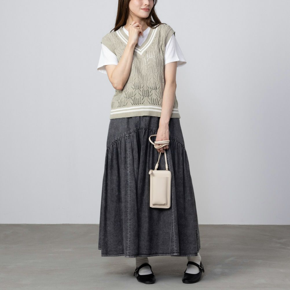 NAVY  チルデンVネックベストアンサンブル レディース商品サムネイル-4