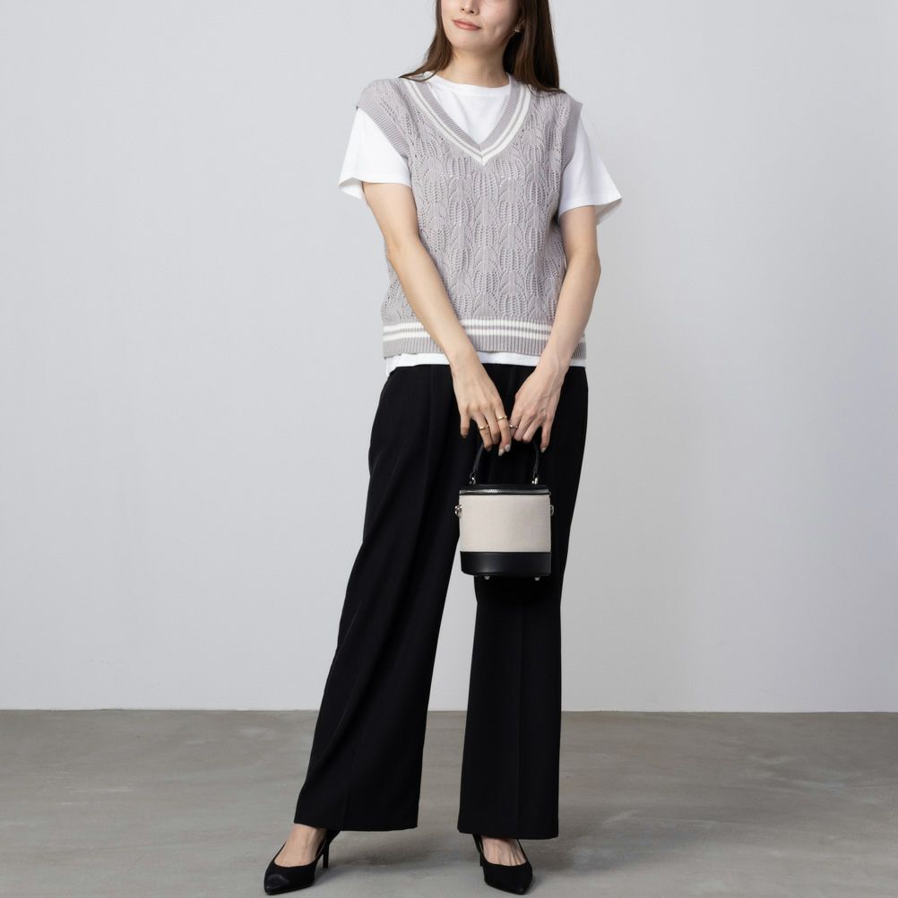 NAVY チルデンVネックベストアンサンブル レディース商品画像-7