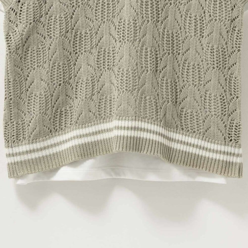 NAVY チルデンVネックベストアンサンブル レディース商品画像-17