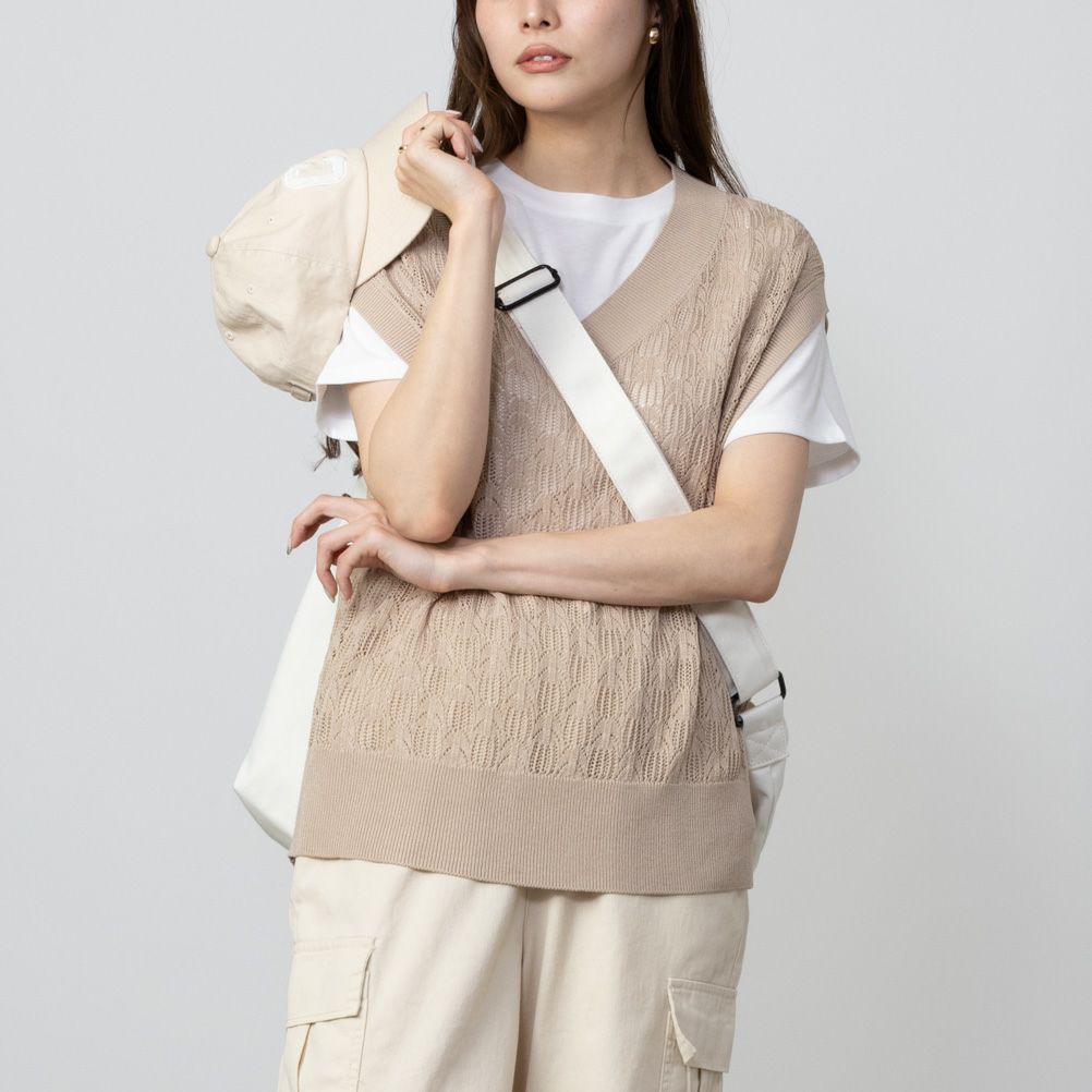 NAVY  Vネックベストアンサンブル レディース商品画像-3