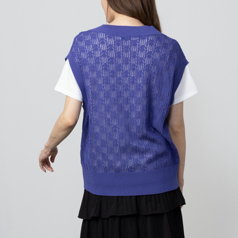 NAVY Vネックベストアンサンブル レディース