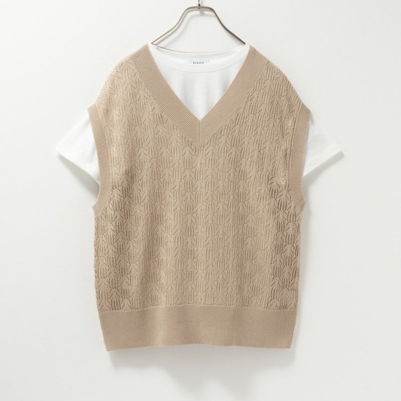 NAVY  Vネックベストアンサンブル レディース商品画像-14