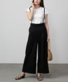 NAVY 杢調麻ライク2WAYサロペアンサンブル レディース