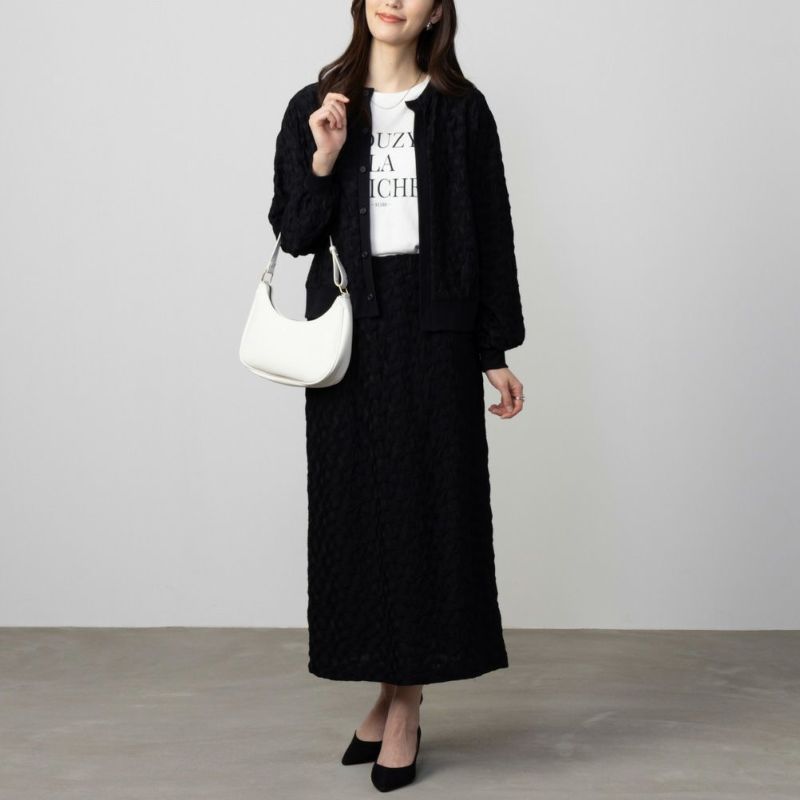 Howdy Marie ふくれジャガードIラインスカート レディース商品画像-6