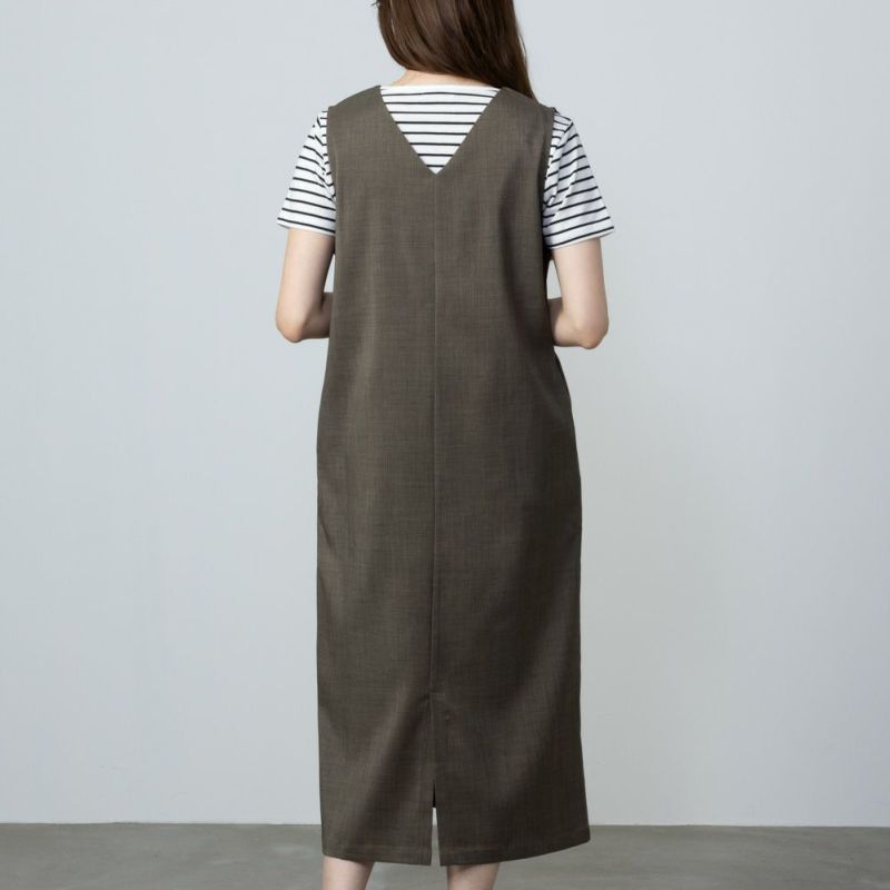 [期間限定価格]NAVY  杢調麻ライクワンピースアンサンブル レディース商品画像-6