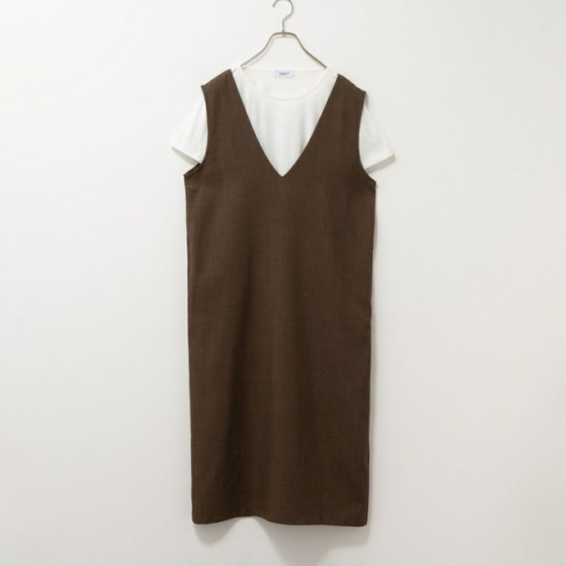 NAVY  杢調麻ライクワンピースアンサンブル レディース商品画像-12