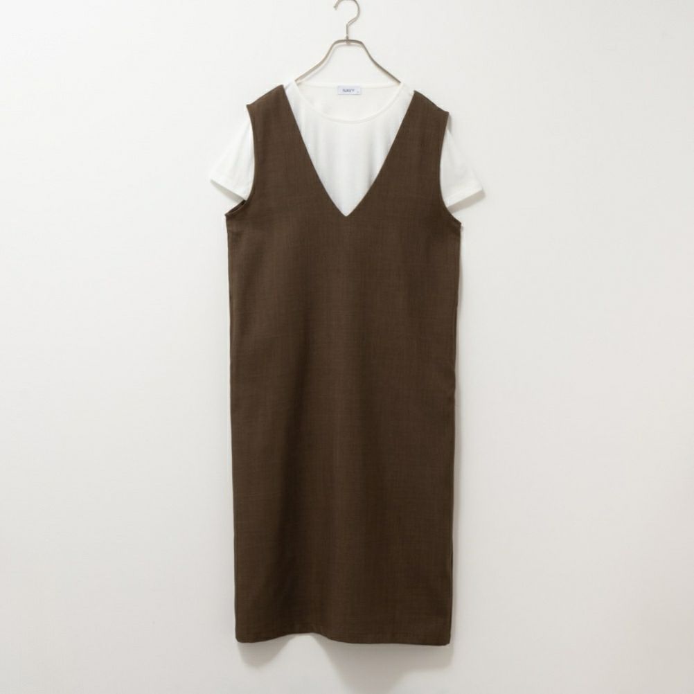 NAVY  杢調麻ライクワンピースアンサンブル レディース商品サムネイル-12