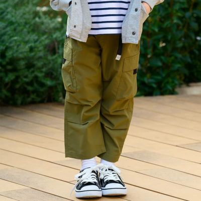 NAVY 撥水カーゴクロップドパンツ キッズ
