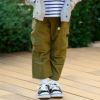 NAVY 撥水カーゴクロップドパンツ キッズ