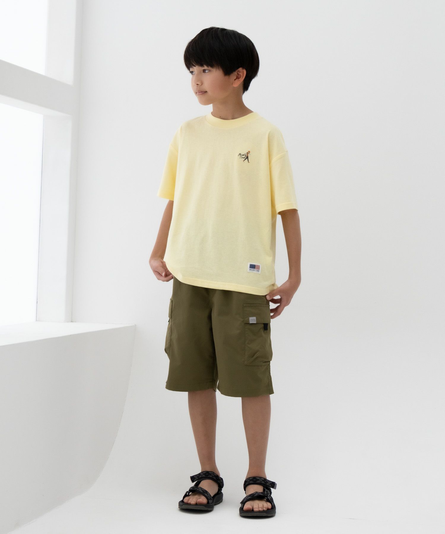 NAVY  撥水カーゴショートパンツ キッズ商品サムネイル-4