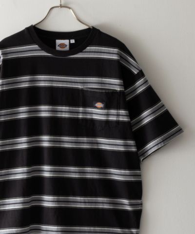 Dickies  ポケット付きボーダー半袖Tシャツ メンズ