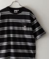 Dickies  ポケット付きボーダー半袖Tシャツ メンズ商品サムネイル-1