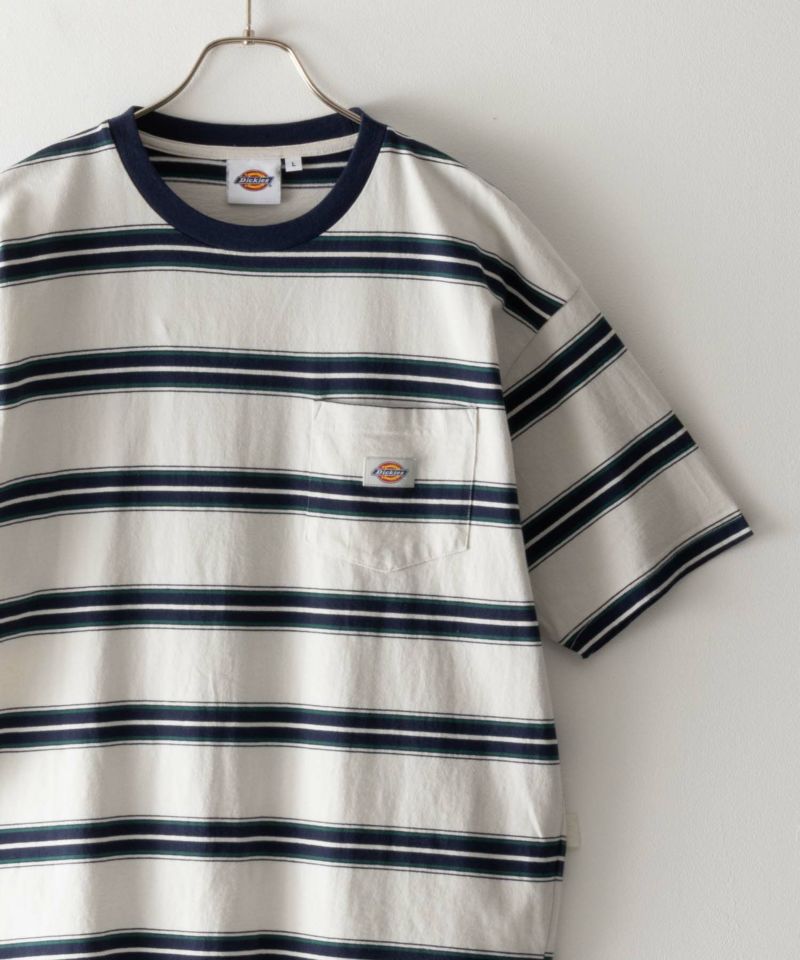 Dickies  ポケット付きボーダー半袖Tシャツ メンズ商品画像-2