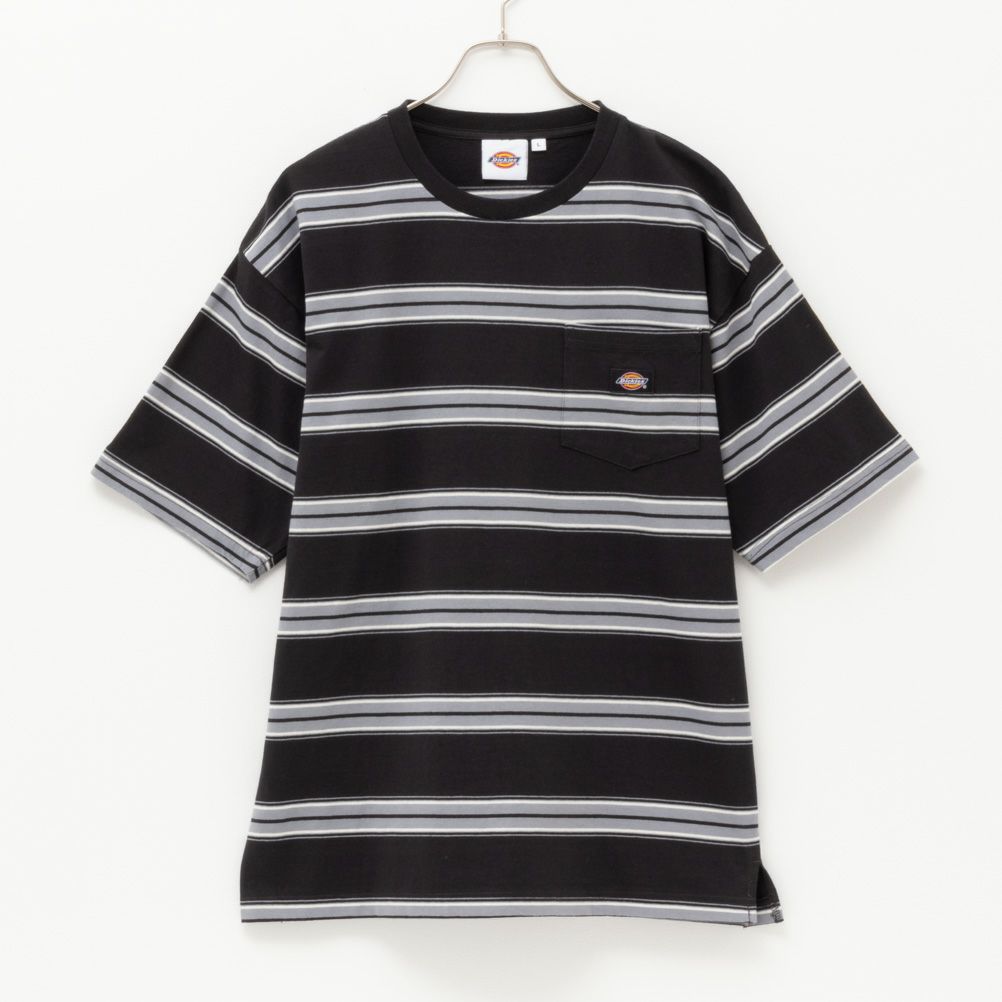 Dickies  ポケット付きボーダー半袖Tシャツ メンズ商品サムネイル-3