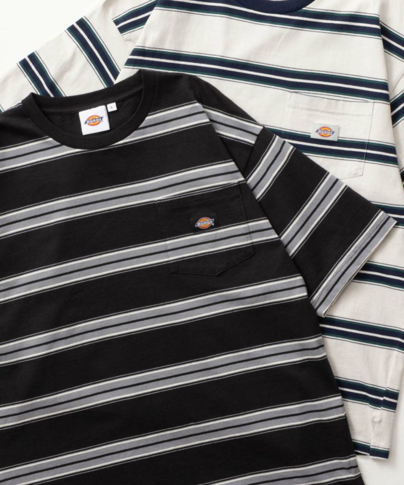 Dickies ポケット付きボーダー半袖Tシャツ メンズ商品画像-12