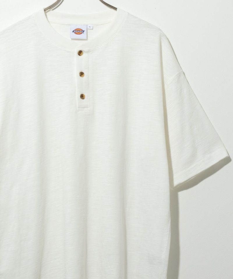 Dickies  スラブヘンリーネック半袖Tシャツ メンズ商品画像-1