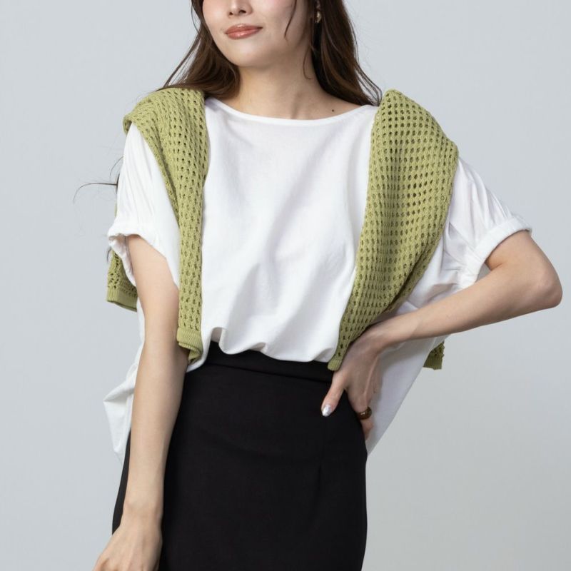 Howdy Marie  冷感袖ギャザー半袖Tシャツ レディース メール便 対応商品商品画像-2