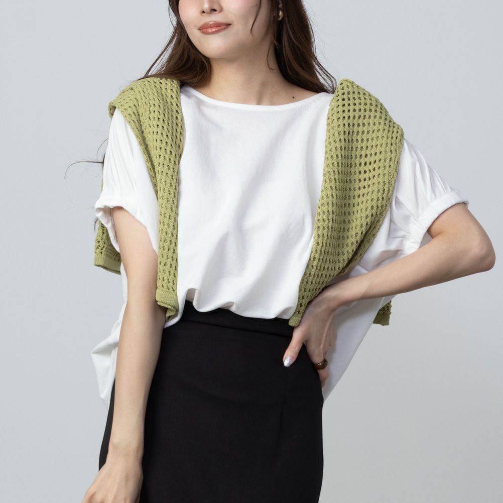 Howdy Marie 冷感袖ギャザー半袖Tシャツ レディース メール便 対応商品商品サムネイル-2