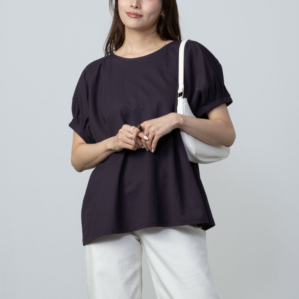 Howdy Marie  冷感袖ギャザー半袖Tシャツ レディース メール便 対応商品商品サムネイル-3