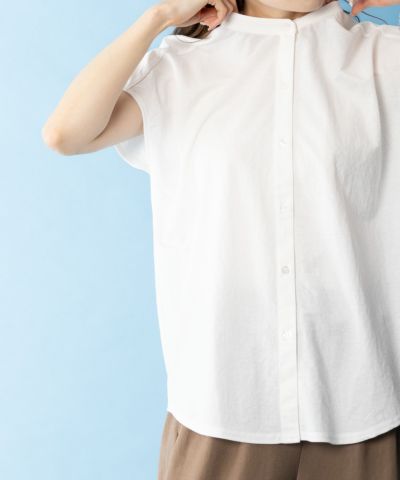 NAVY SARARI  前開き半袖シャツ レディース
