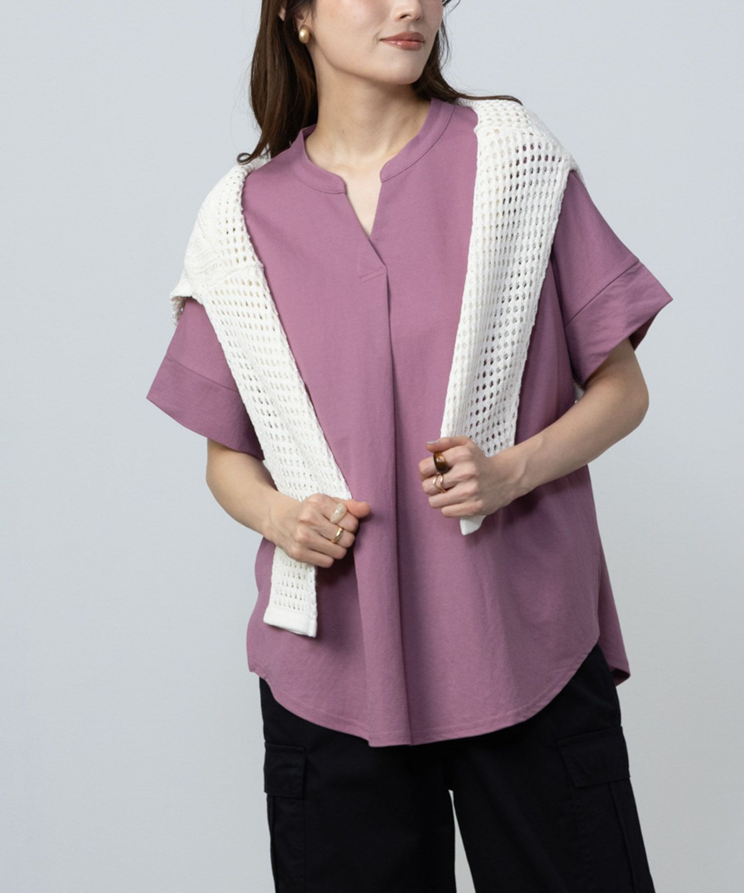 NAVY SARARI  スキッパープルオーバー レディース商品サムネイル-10