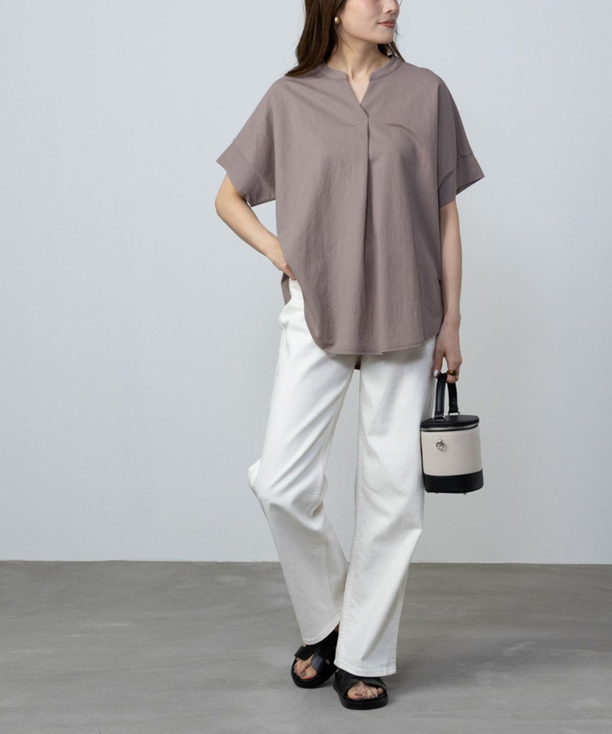 NAVY SARARI スキッパープルオーバー レディース