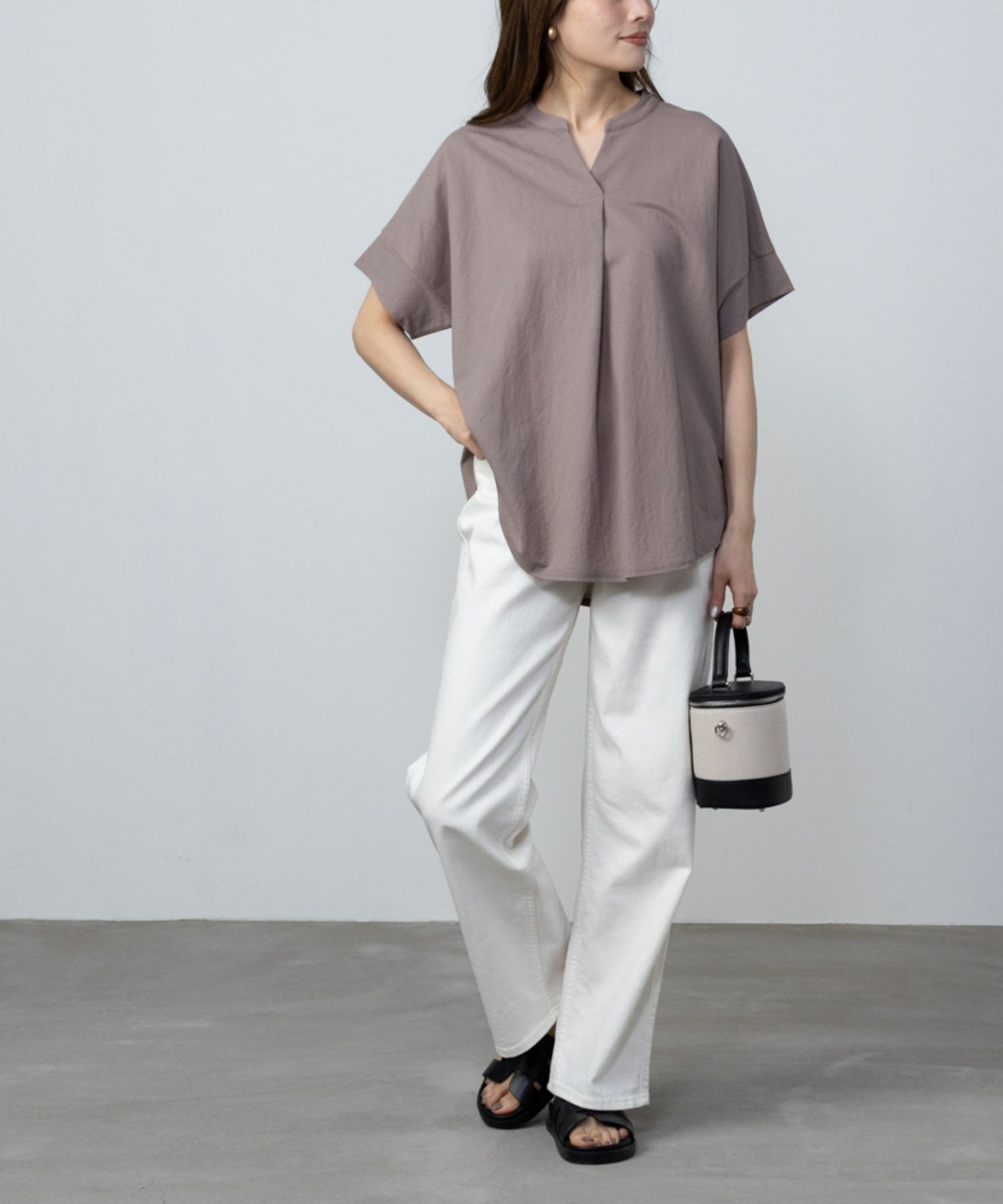 NAVY SARARI スキッパープルオーバー レディース