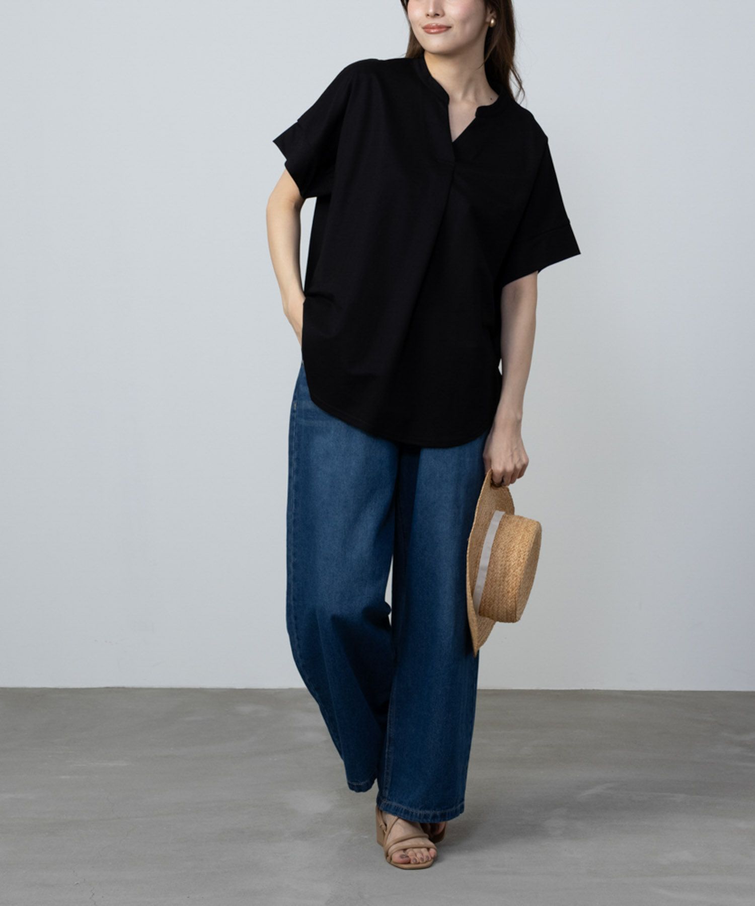 NAVY SARARI スキッパープルオーバー レディース