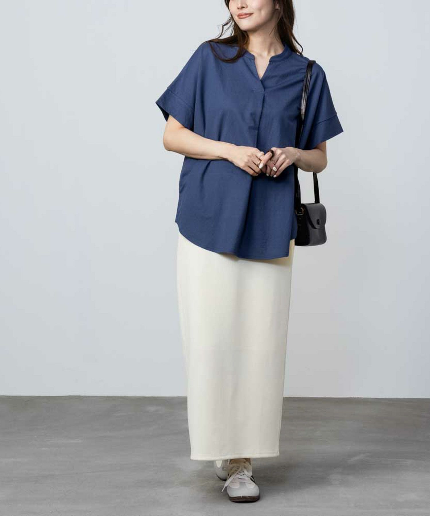 NAVY SARARI スキッパープルオーバー レディース