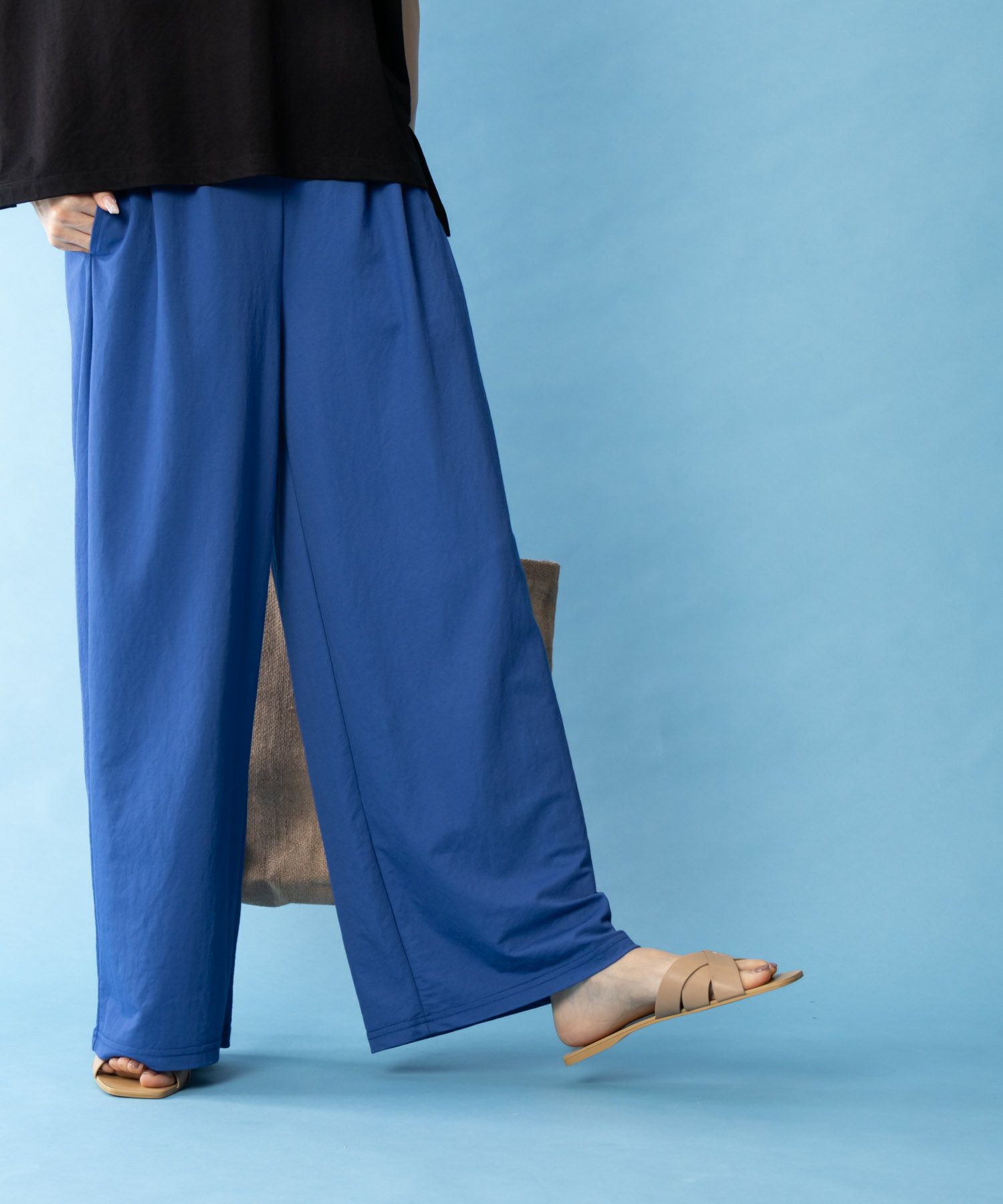 NAVY SARARI ワイドパンツ レディース