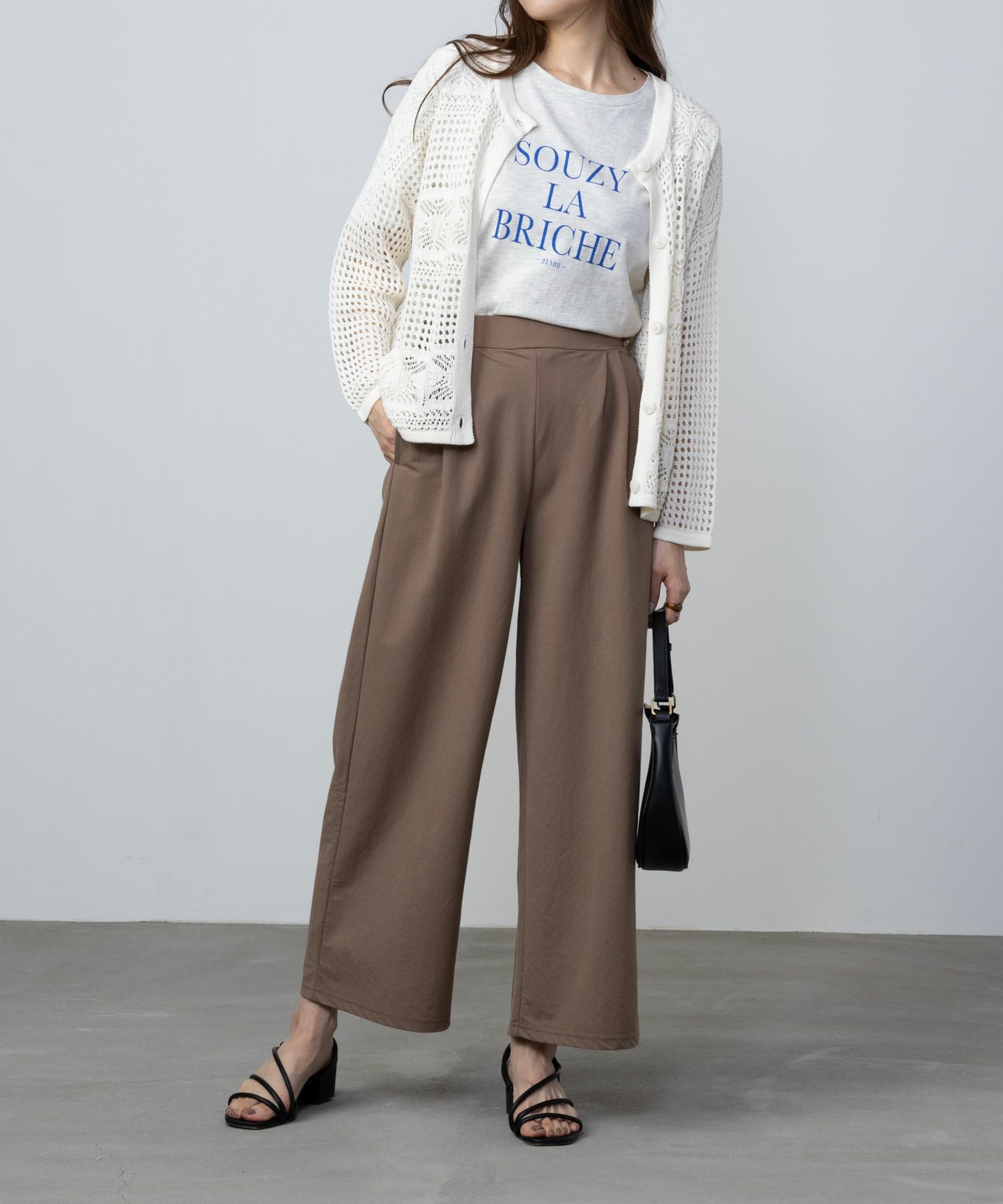 NAVY SARARI ワイドパンツ レディース