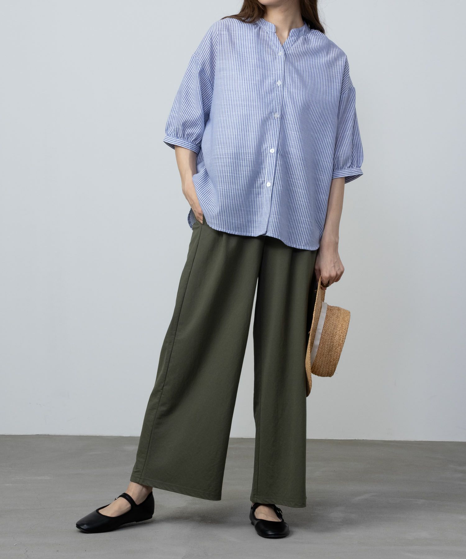 NAVY SARARI ワイドパンツ レディース