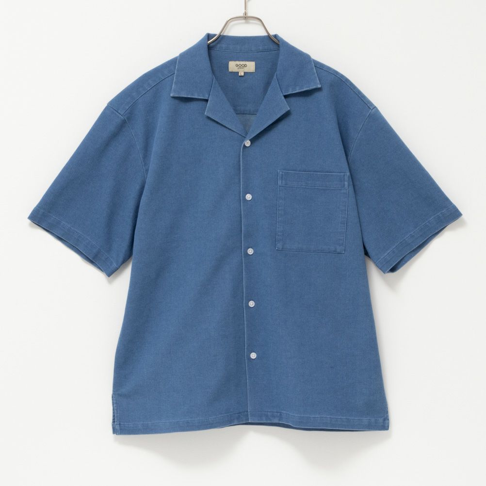 GOOD CREW メッシュデニム半袖シャツ メンズ