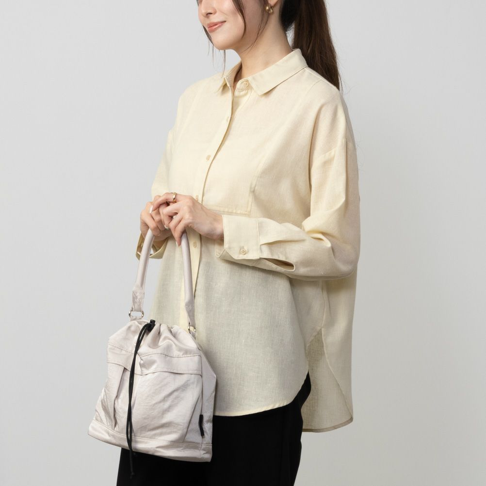 [期間限定価格]HusHusH  リネン混ベーシックシャツ レディース商品画像-2