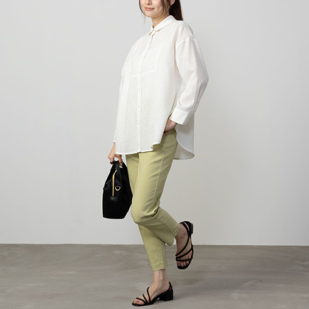 [期間限定価格]HusHusH  リネン混ベーシックシャツ レディース商品画像-4