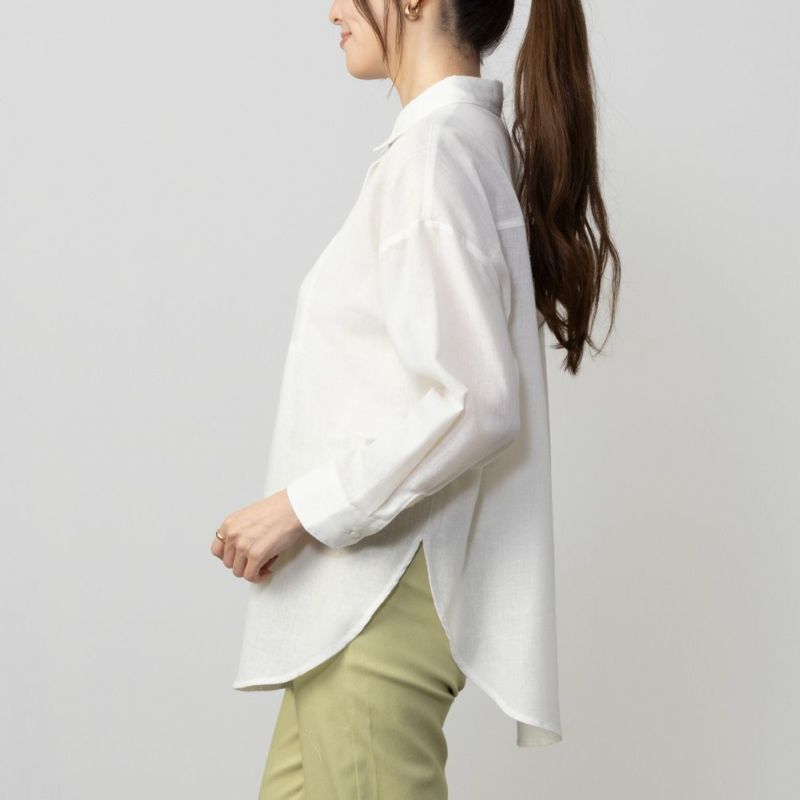 HusHusH リネン混ベーシックシャツ レディース商品画像-5