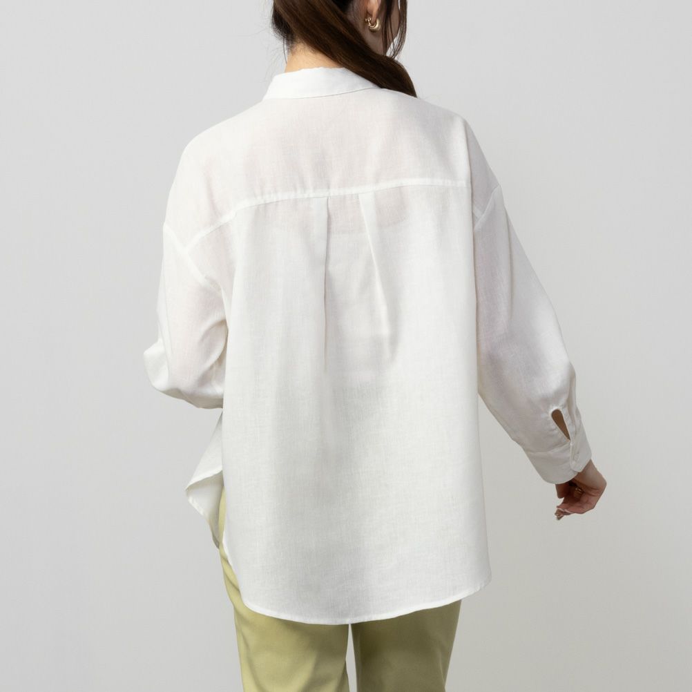 [期間限定価格]HusHusH  リネン混ベーシックシャツ レディース商品サムネイル-6