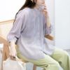 HusHusH バンドカラーシアーシャツ レディース