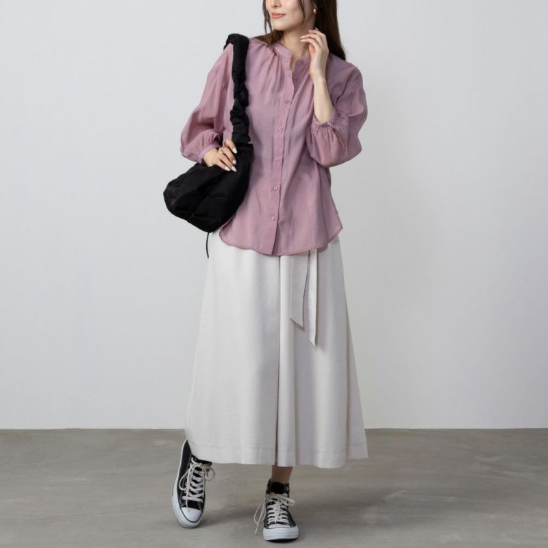 [期間限定価格]HusHusH  バンドカラーシアーシャツ レディース商品画像-6