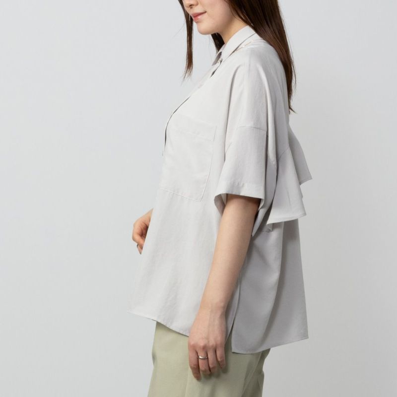 HusHusH  バックフリルサテンシャツ レディース商品画像-5