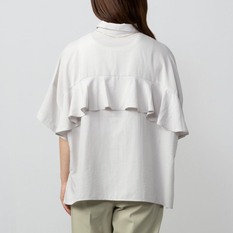 HusHusH  バックフリルサテンシャツ レディース商品画像-6