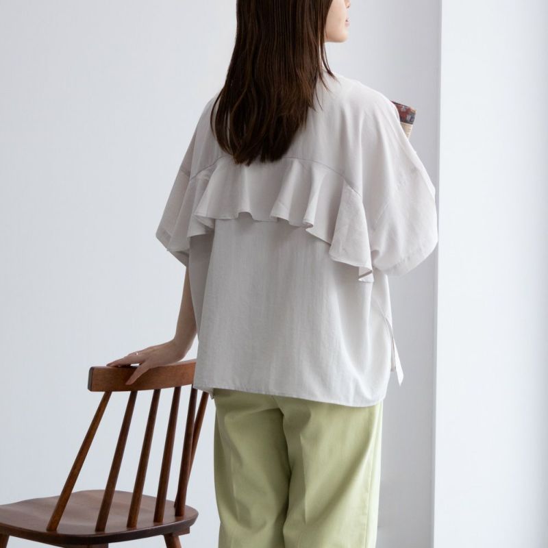 HusHusH  バックフリルサテンシャツ レディース商品画像-9