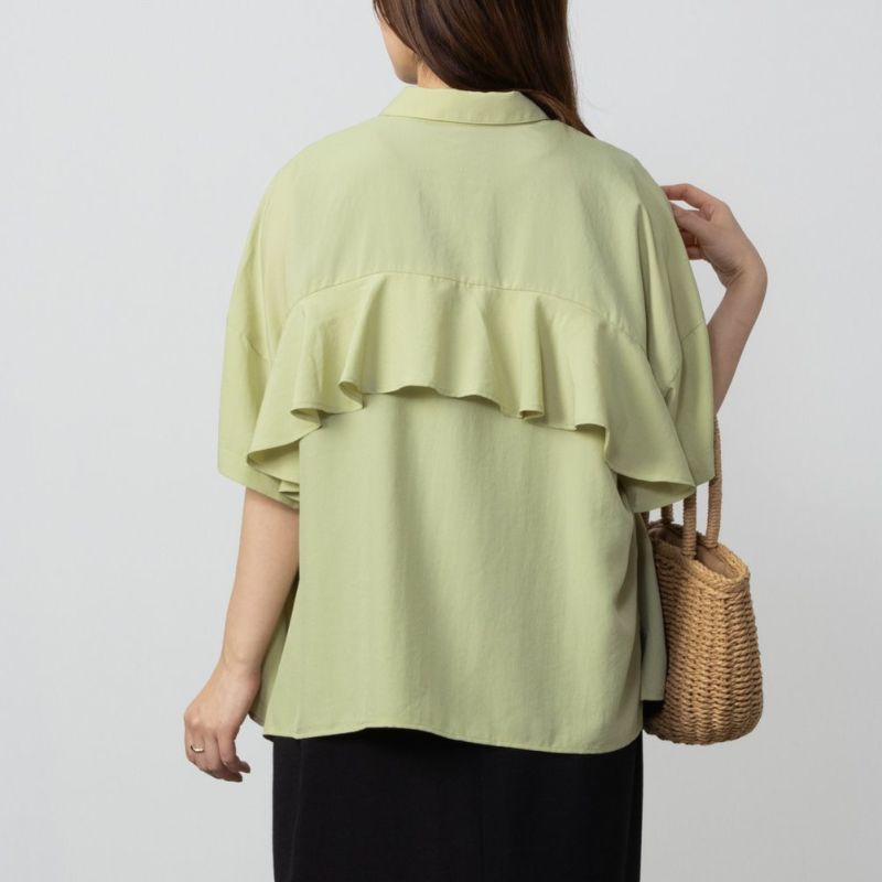 HusHusH  バックフリルサテンシャツ レディース商品画像-10