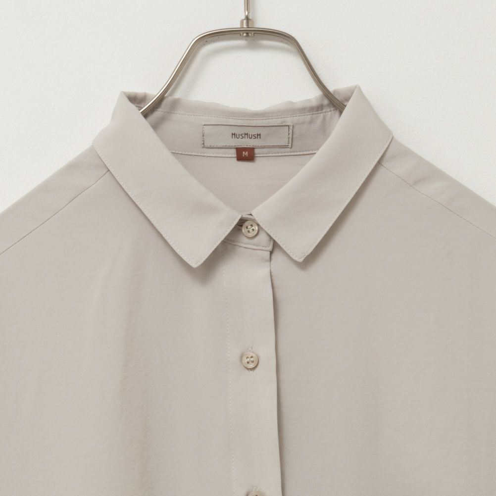 HusHusH バックフリルサテンシャツ レディース