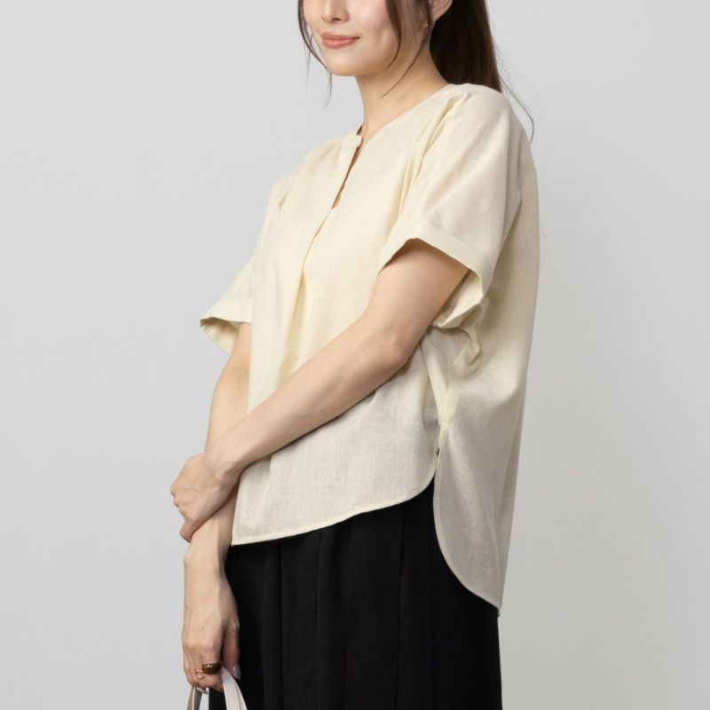 HusHusH  リネン混スキッパーシャツ レディース商品画像-2