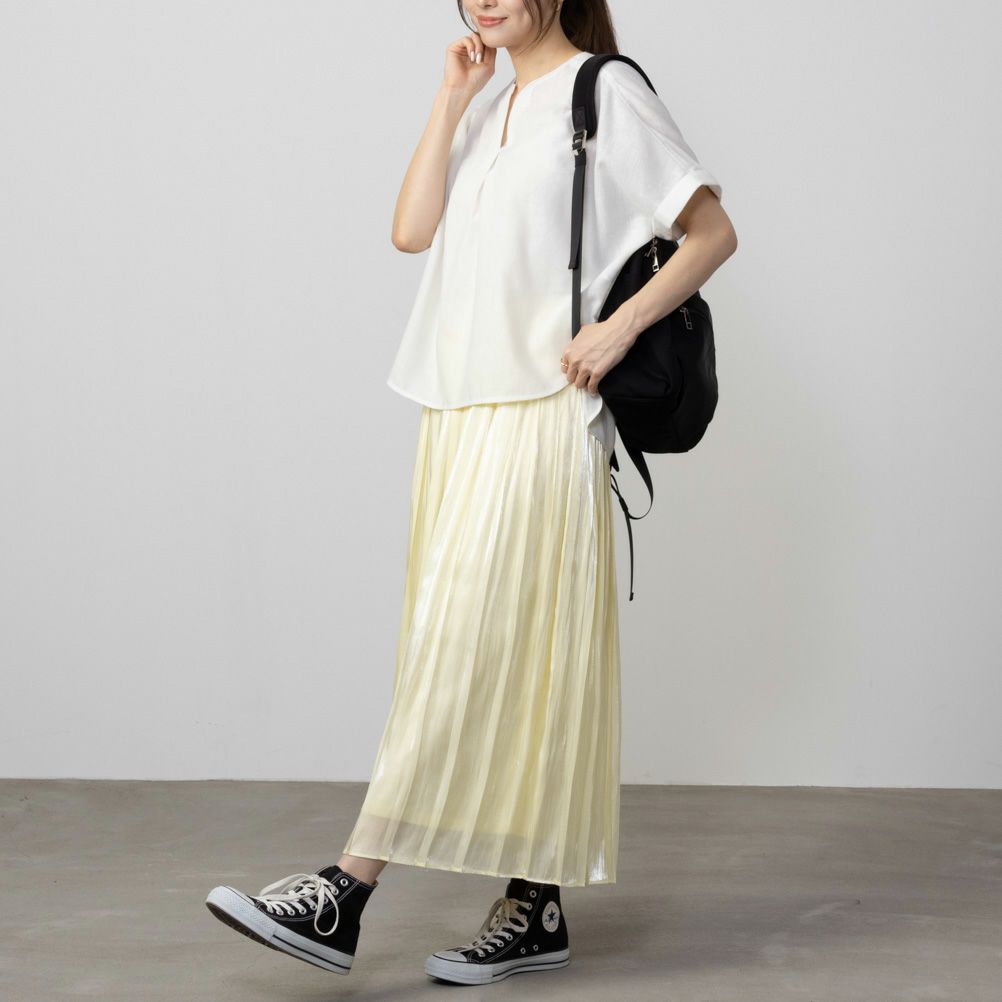 HusHusH リネン混スキッパーシャツ レディース